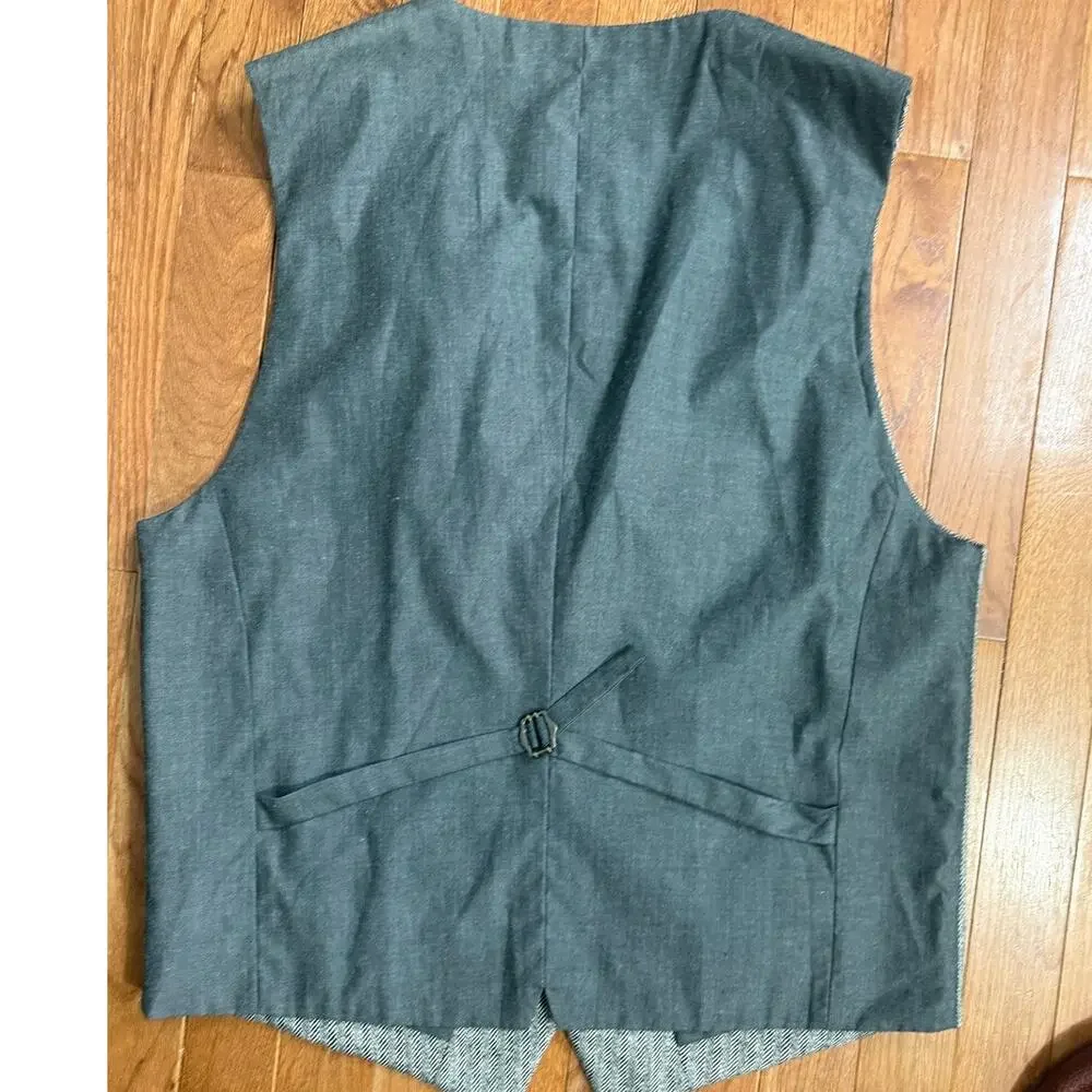 Wallin & Bros Men’s M Wool Blend Herringbone Vest Waistcoat